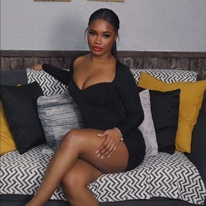 Ruched Long Sleeve Dress